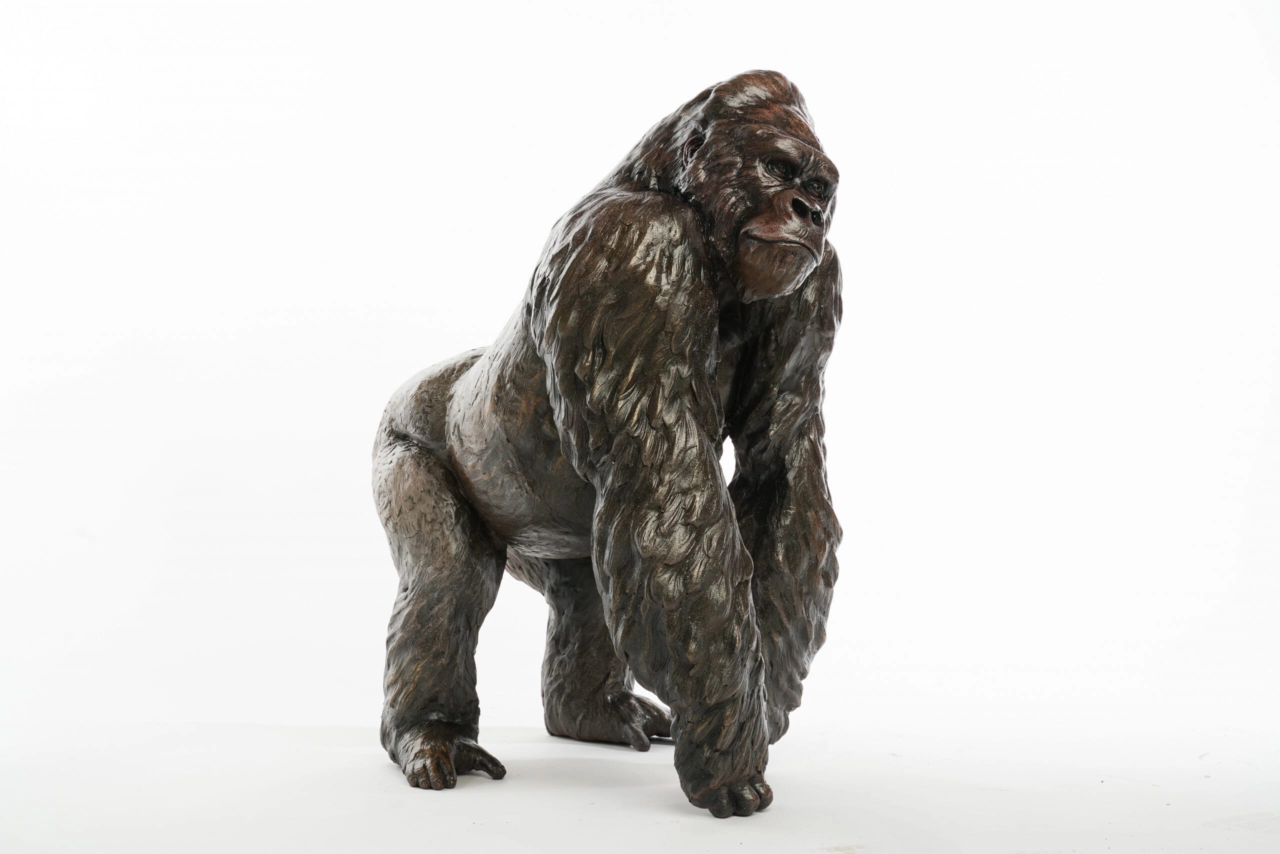 Gorilla Bronze Sculpture - Caswell Sculpture