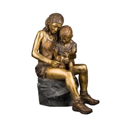 Boy and Girl Bronze Sculpture-1