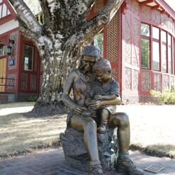 Boy and Girl Bronze Sculpture