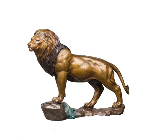 Bronze African Lion Sculpture