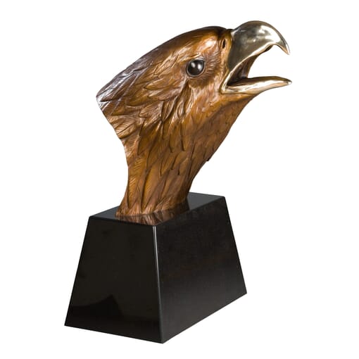 Bronze Bald Eagle Bust Sculpture