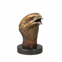 Bronze Bald Eagle Head Sculpture