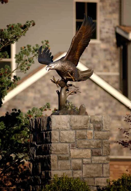 Bronze Bald Eagle Sculpture - Guardian Spirit-3