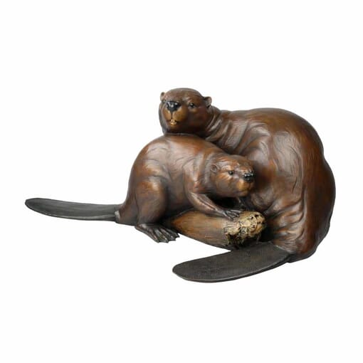 Bronze Beavers Sculpture