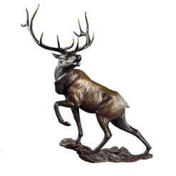 Bronze Bull Elk Sculpture - Challenge Accepted