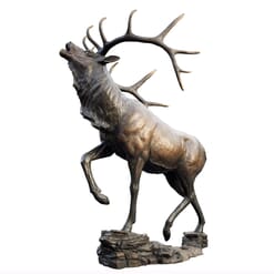 Bronze Bull Elk Sculpture - Rival's Response