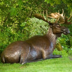 Bronze Bull Moose Sculpture - Power of Presence-1