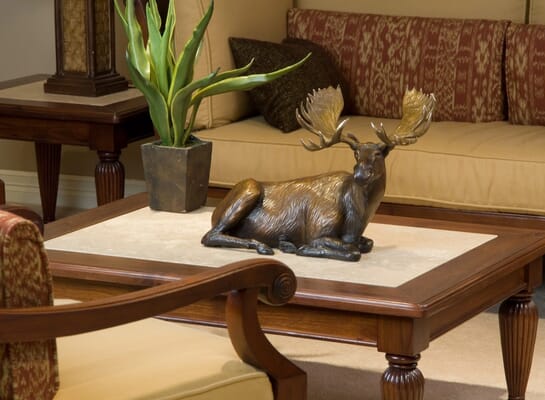 Bronze Bull Moose Sculpture - Power of Presence-mini