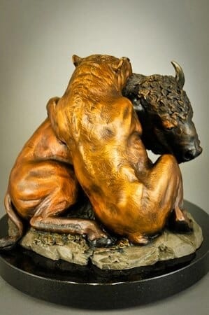 Bronze Bull and Bear Sculpture-1