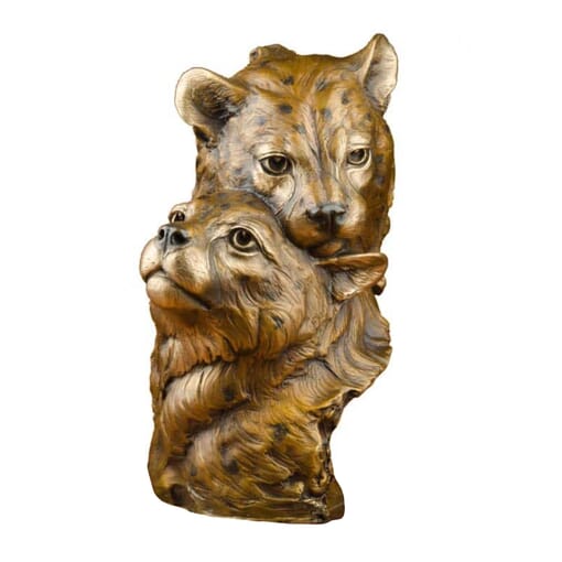 Bronze Cheetah Cubs Sculpture