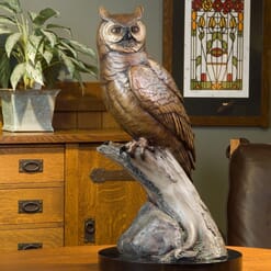 Bronze Great Horned Owl Sculpture-1