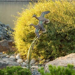 Bronze Green-winged Teals Sculpture - Soul Mates-1