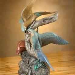 Bronze Macaws Sculpture-1