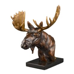Bronze Moose Bust Sculpture