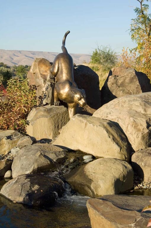 Bronze Mountain Lion Sculpture-2