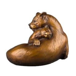 Bronze Mountain Lion and Cub Sculpture-1