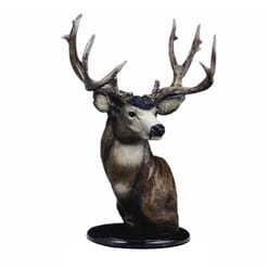 Bronze Mule Deer Bust Sculpture