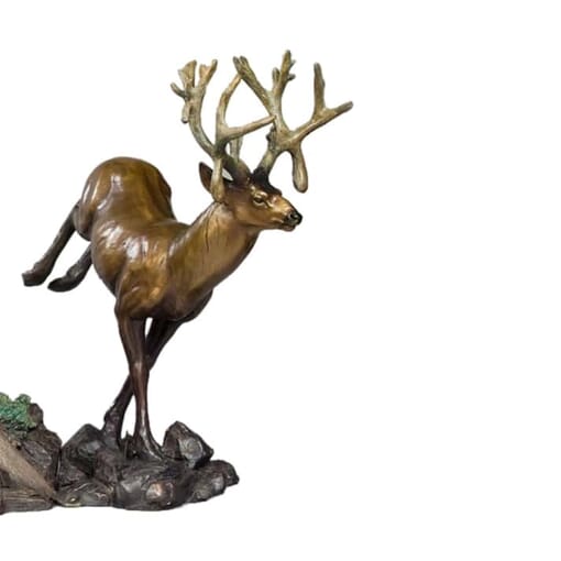 Bronze Mule Deer Series Sculpture-1