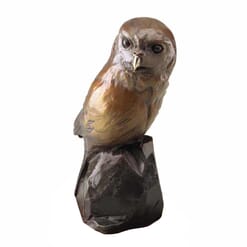 Bronze Northern Pygmy-Owl Sculpture