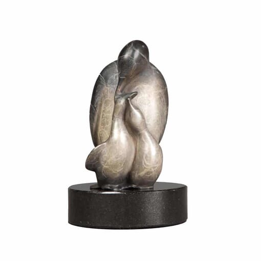 Bronze Penguins Sculpture