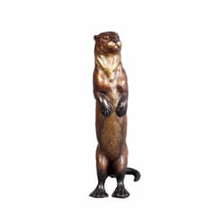 Bronze River Otter Sculpture - Scout-3