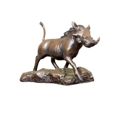 Bronze Warthog Sculpture