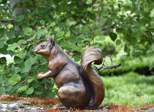 Bronze Western Native Squirrel Sculpture-2