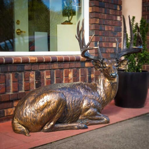 Bronze White-tailed Deer Sculpture-1