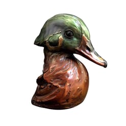 Bronze Wood Duck Bust Sculpture