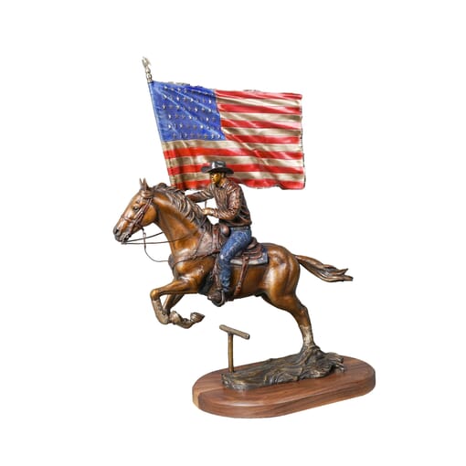Cowboy with Horse Bronze Sculpture