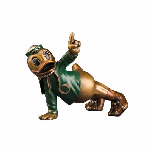 Duck Mascot Bronze Sculpture - Touchdown Oregon-1