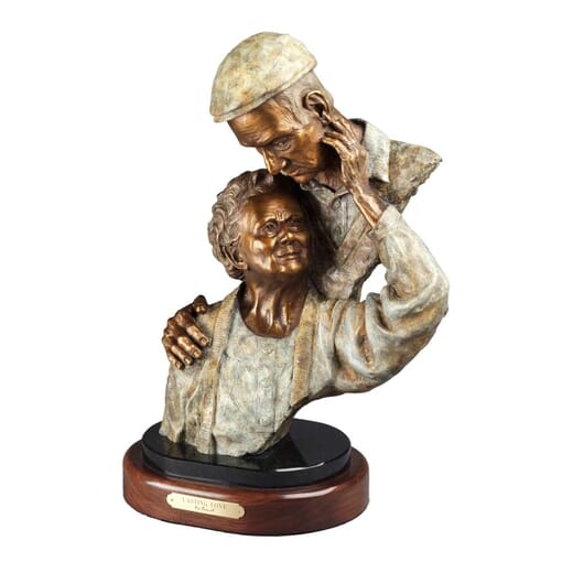 Elderly Couple Bronze Sculpture