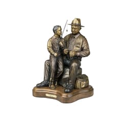 Grandfather and Grandson Bronze Sculpture-4