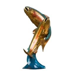 National Geographic - Bronze Rainbow Trout Pair Sculpture